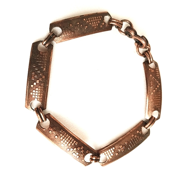 Source Unknown Jewelry - Vintage Southwestern Copper Link Bracelet